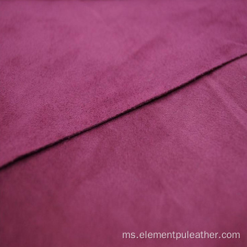 bahan kulit microfiber suede satu sisi